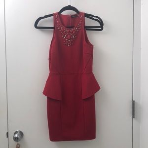 Red Peplum Dress